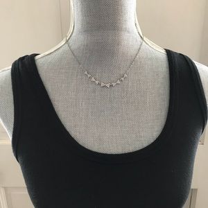 Bow tie silver necklace